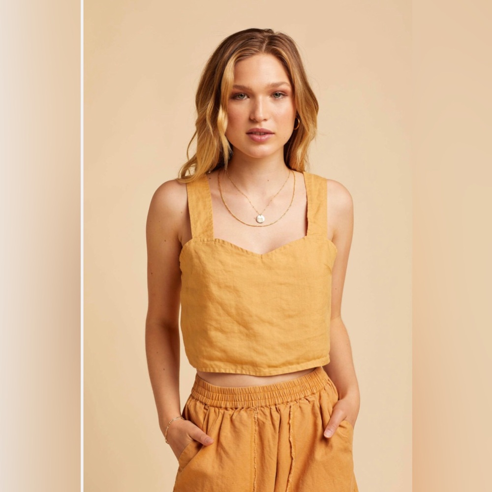 Mate the Label Coco Crop Top in Ochre